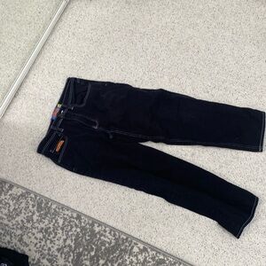 EMPYRE skate and surf pants Size 30 Black with white stitching, Like new